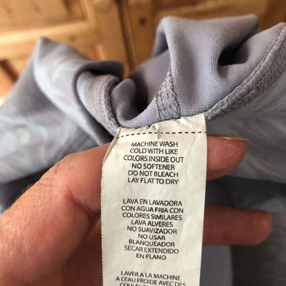 Fabletics Women's Size Small Blue Gray Floral Leggings Athletic Workout - Picture 6 of 8